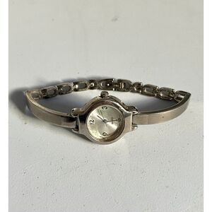 Women's Silver Toned Bracelet Band Untested Analog Watch Vintage Japan Movt